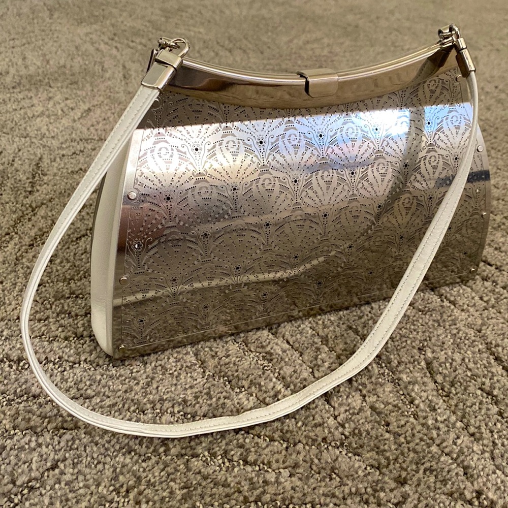 Wendy Stevens Fiddlehead Fern Handbag in Crème